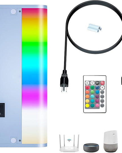 LED Smart Under Cabinet Lights Hardwired or Plug in White and Color Ambiance Dimmable with Remote Control Work with Amazon Alexa, Google App Controlled Under Counter Lighting (12 Inch) LAMPAOUS