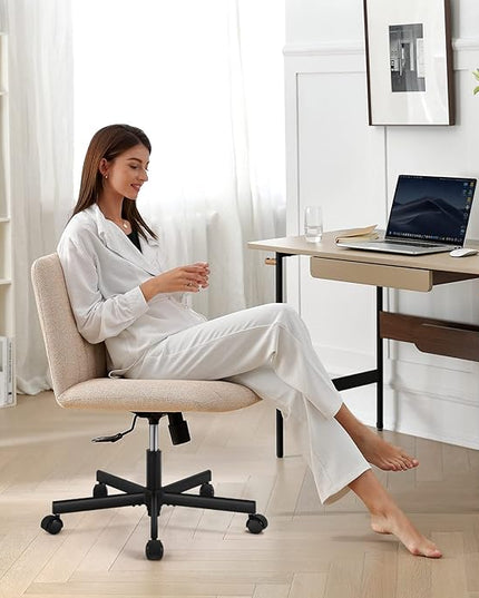 LEAGOO Home Office Desk Chairs Vanity Chair Modern Computer Desk Chair Fabric Desk Chair for Home Office, Bedroom(Mixed color) - LeafyLoom