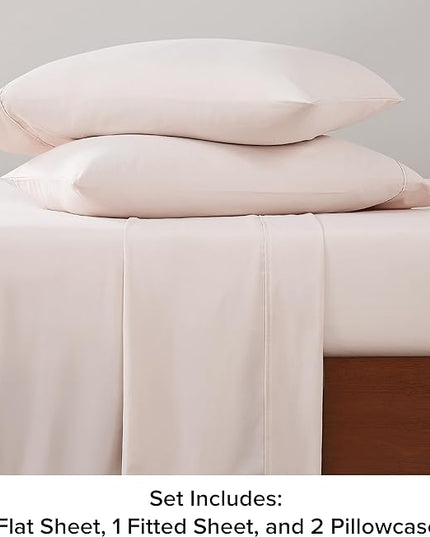 UGG 11797 Alahna Full Bed Sheets and Pillowcases 4-Piece Set Sleep in Luxury Machine Washable Deep Pockets Wrinkle-Resistant Breathable Cozy Comfort Silky Cooling Sheets, Full, Shell - LeafyLoom