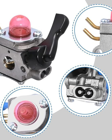 C1U-W46 Carburetor Kit Replacement for Husqvarna FB25 Handheld Blower For Weedeater FB25 FB-25 Blower for Zama C1U-W51B Carb - LeafyLoom
