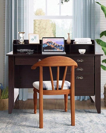 Computer Desk, Brown - LeafyLoom