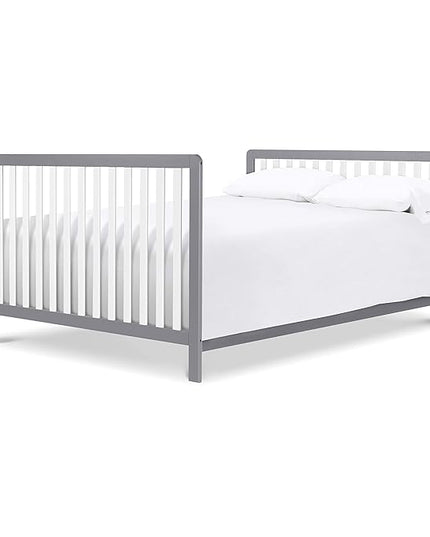 Carter's by DaVinci Colby 4-in-1 Low-Profile Convertible Crib in Grey and White, Greenguard Gold Certified - LeafyLoom
