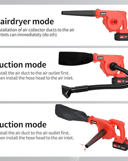 NAWIN Mini Electric Blower Kit,Leaf Blower with Battery & Charger,20V Handheld Lightweight Mini Blower for Lawn, Compact Electric Leaf Blower,Car Drying Blower Leaf Vacuum Cordless with Bag&Snowblower - LeafyLoom