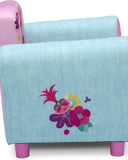 Delta Children Kids Character Upholstered Chair, Trolls World Tour - LeafyLoom