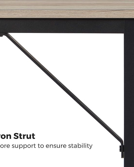 VASAGLE Computer Desk, Gaming Desk, Home Office Desk, for Small Spaces, 19.7 x 39.4 x 29.5 Inches, Industrial Style, Metal Frame, Greige and Black ULWD041B02V1 - LeafyLoom