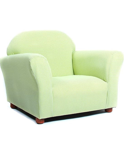 KEET Roundy Kid's Chair, Gingham Chair Only, Brown - LeafyLoom