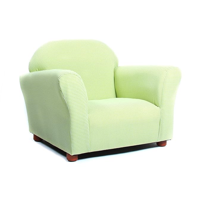 KEET Roundy Kid's Chair, Gingham Chair Only, Brown - LeafyLoom