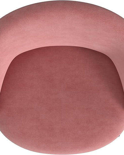 HomePop Upholstered Modern Living Room & Bedroom | Decorative Home Furniture Accent Chair, Blush Velvet - LeafyLoom