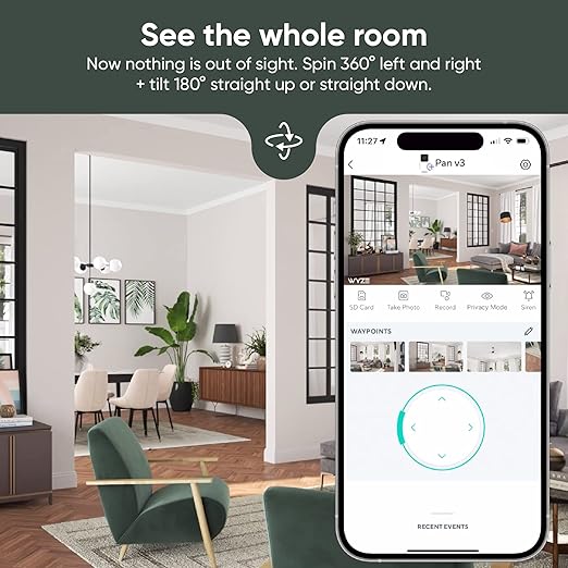 Wyze Switch, 2.4 GHz WiFi Smart Light Switch, Single-Pole, Needs Neutral Wire, Compatible & Cam Pan v3 Indoor/Outdoor IP65-Rated 1080p Pan/Tilt/Zoom Wi-Fi Smart Home Security Camera WYZE
