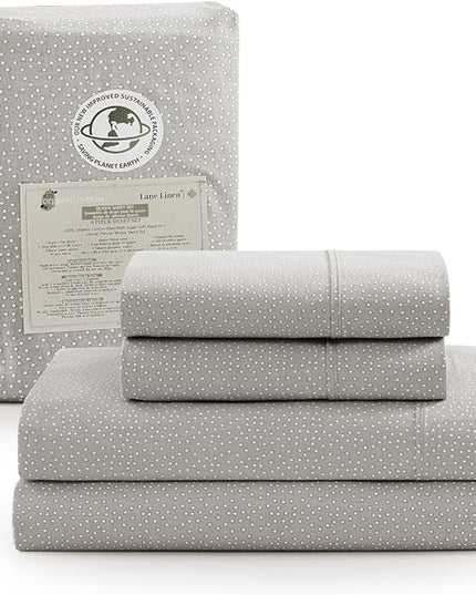 LANE LINEN Twin Size Bed Sheets, 100% Organic Cotton Twin Sheet Set, 3Pc Sheets for Twin Bed, Cooling Twin Bed Sheets Boys, Hotel Style Sheets & Pillowcases Set, Deep Pocket Sheets - Snowdrop - LeafyLoom