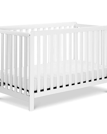 Carter's by DaVinci Colby 4-in-1 Low-Profile Convertible Crib in White, Greenguard Gold Certified - LeafyLoom