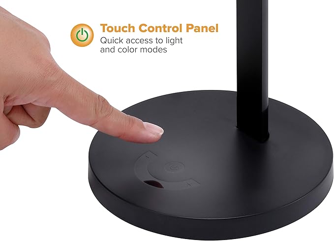 Bostitch Office Dimmable LED Desk Lamp with Adjustable Color Temperature, Black - LeafyLoom
