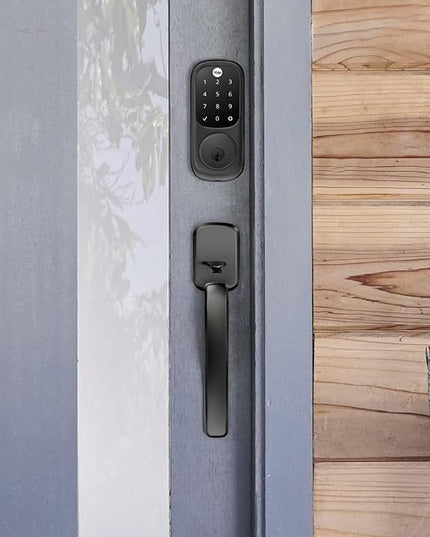 Yale Assure Lock, Black Suede Smart Lock with Wi-Fi Connected Digital Touchscreen Keypad for Front or Back Door with Back Up Key, YRD226-CBA-BSP Yale