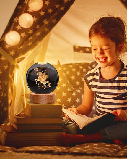 Horse Gifts for Women, Large 3D Horse Lamp, Crystal Horse Night Light 16 Color Changing with Remote Control for Bedroom Decor, Horse Figurines - LeafyLoom