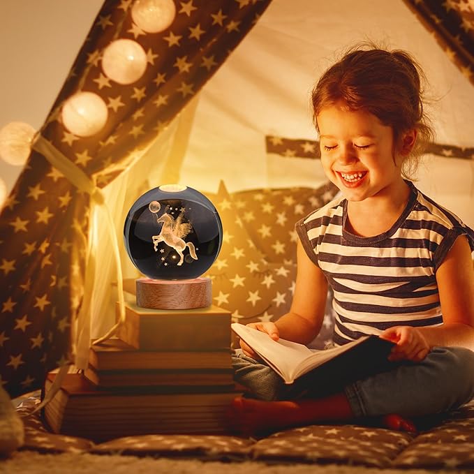 Horse Gifts for Women, Large 3D Horse Lamp, Crystal Horse Night Light 16 Color Changing with Remote Control for Bedroom Decor, Horse Figurines - LeafyLoom