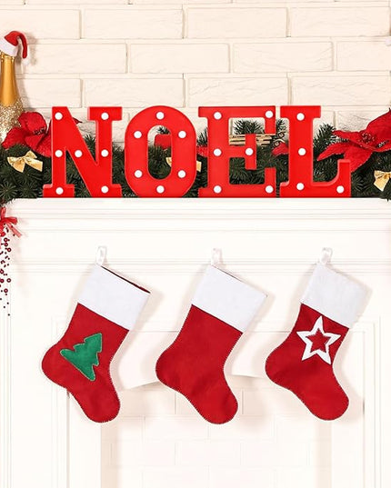 VIHOSE Christmas LED Letter Lights Sign Table Decoration Christmas Light up Letters Battery Powered Letter for Home Bar Christmas Party Bedroom Tabletop Decoration Gift(Noel) VIHOSE