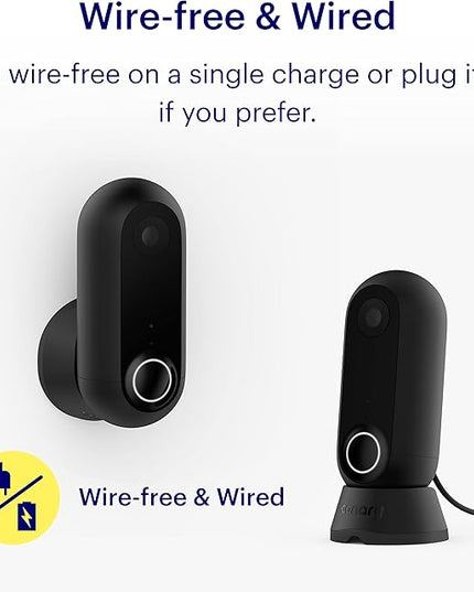 Canary Flex Indoor/Outdoor, Wire-free or Plugged-in, Weatherproof HD Security Camera - Black Canary
