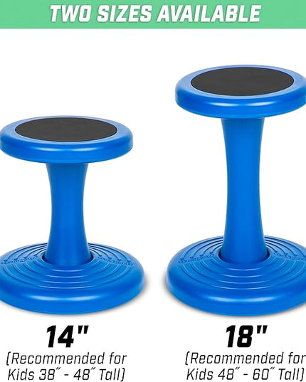 GoSports Wobble Chair - Sensory Stool for Active Kids - ADHD Chair for Classrooms or Home - 18 or 14 Inch Stool - LeafyLoom