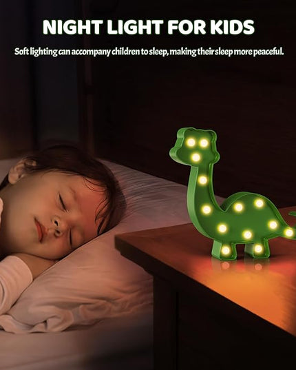 Green Dinosaur Party Decorations, Dinosaur Room Decor, Battery Powered Dinosaur Light, Dinosaur Wall Decor, Dinosaur Birthday Decorations - LeafyLoom