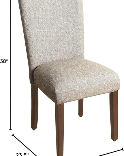 HomePop Parsons Classic Upholstered Accent Dining Chair, Single Pack, Light Grey - LeafyLoom