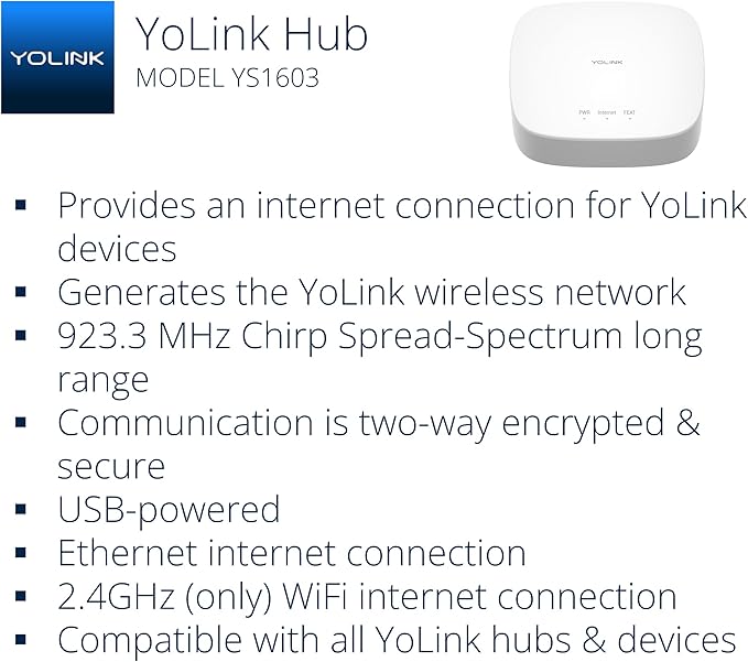 YoLink LoRa Smart Door Sensor Starter Kit: - 1/4 Mile Open-Air Range, Door Left-Open Reminders,5 Years Battery Life, SMS/Text, Email & App Alerts, Alexa, IFTTT, Home Assistant YoLink
