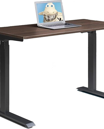 Serta Creativity Electric Height Adjustable Desk, 47" Inch Wood Desktop Sit Stand Table for Office, Work from Home Furniture, Easy to Assemble, Dark Brown - LeafyLoom