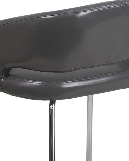 Flash Furniture Fusion Series Contemporary Gray LeatherSoft Side Reception Chair - LeafyLoom
