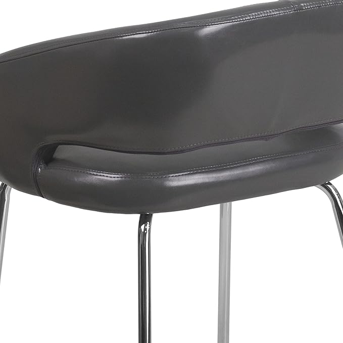 Flash Furniture Fusion Series Contemporary Gray LeatherSoft Side Reception Chair - LeafyLoom