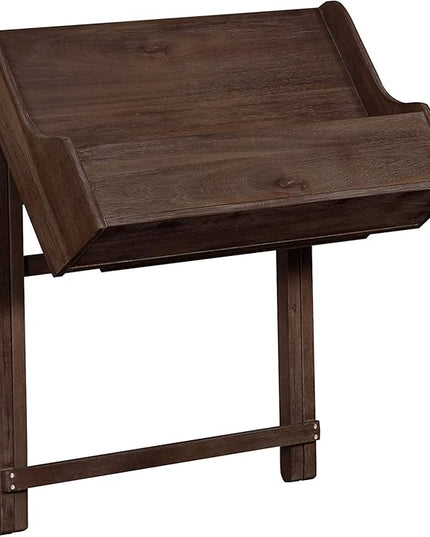 Linon Mable Folding Desk, Walnut - LeafyLoom