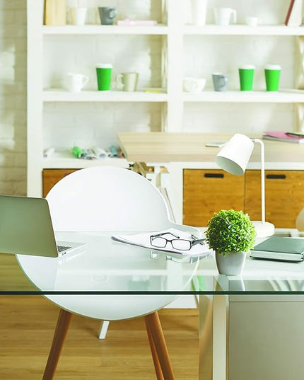 Newhouse Lighting NHDK-OS-WH Oslo Contemporary Desk Lamp with LED Bulb Included, White - LeafyLoom