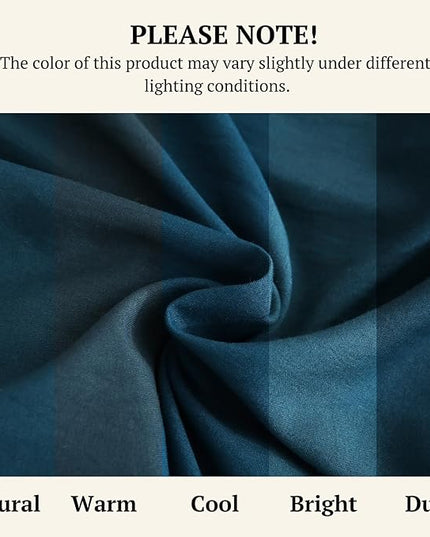 MILDLY California King Size Comforter Set 7 Piece Color Clash, Peacock Blue Bed in a Bag, All Season Bedding Sets with 1 Comforter, 2 Pillow Shams, 2 Pillowcases, 1 Flat Sheet, 1 Fitted Sheet - LeafyLoom