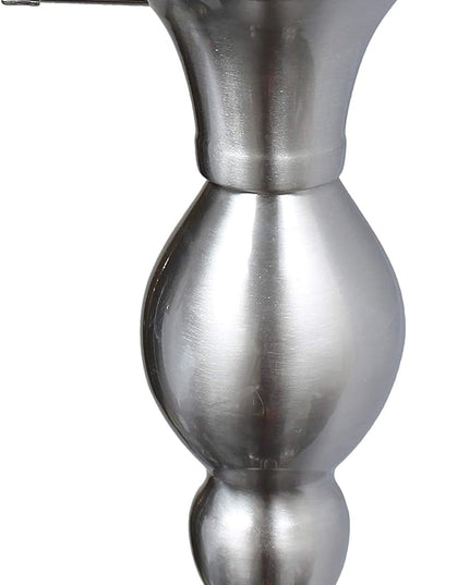 Elegant Designs LF2001-BSN 1 Light Torchiere Marbleized White Glass Shade Floor Lamp, Brushed Nickel - LeafyLoom