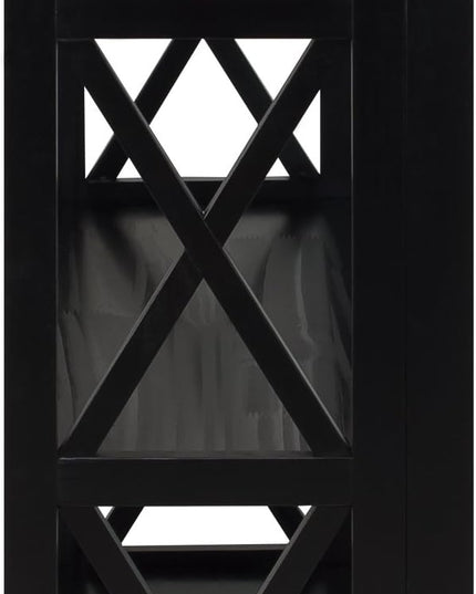 Casual Home Montego 3-Shelf Folding Bookcase, Black - LeafyLoom