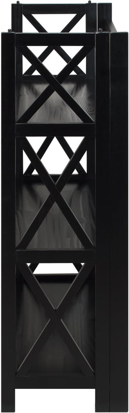 Casual Home Montego 3-Shelf Folding Bookcase, Black - LeafyLoom