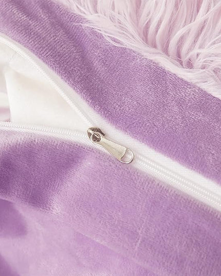 Tie dye Lavender Plush Fluffy Comforter Cover Set Queen - Ultra Soft Faux Fur tie dye Bedding Sets 3 Pieces (1 Shaggy Duvet Cover + 2 Pillow case) Fluffy Bed Set (Tie Dye Lavender, Queen) - LeafyLoom