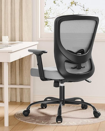 Office Chair, Ergonomic Desk Chair with Adjustable High Back, Breathable Mesh Computer Chair with Adjustable Armrests, Rolling Swivel Comfy Task Chairs, Executive Chair for Home Office - LeafyLoom