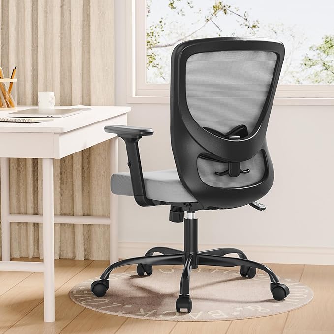 Office Chair, Ergonomic Desk Chair with Adjustable High Back, Breathable Mesh Computer Chair with Adjustable Armrests, Rolling Swivel Comfy Task Chairs, Executive Chair for Home Office - LeafyLoom
