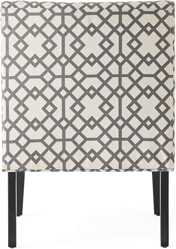 Christopher Knight Home Kassi Fabric Accent Chair, Grey Geometric Patterned - LeafyLoom