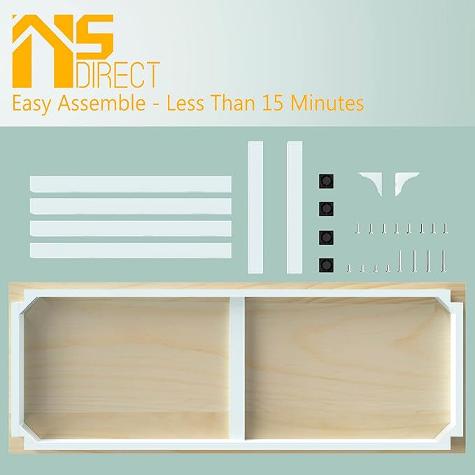 NSdirect 63" Computer Desk,Large Home Office Desk Wide Workstation 1 inch Thicker Tabletop for Writing,Games and Home Work PC Desk Modern Finish Wood Board and Sturdy Steel Legs,Oak+White - LeafyLoom