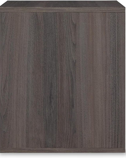 Signature Design by Ashley Brymont Mid-Century Modern 1 Drawer Nightstand, Dark Gray - LeafyLoom