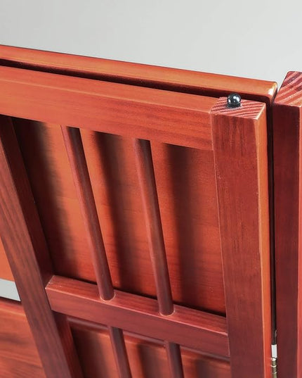 Casual Home 3-Shelf 27.5" Wide Folding Stackable Bookcase, Mahogany (New) - LeafyLoom
