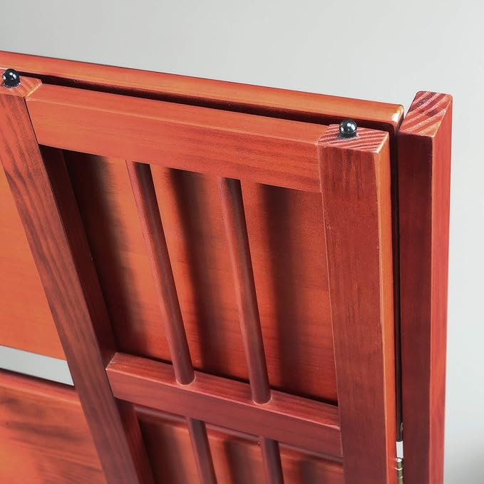 Casual Home 3-Shelf 27.5" Wide Folding Stackable Bookcase, Mahogany (New) - LeafyLoom