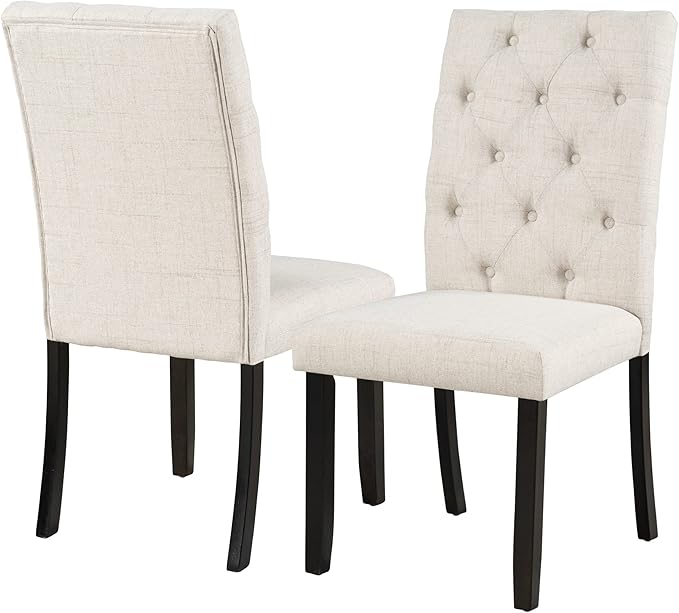 6-Piece Farmhouse Dining Table Set Wood Rectangular Tabletop, 4 Tufted Upholstered Chairs and Bench, for Dinette Room and Kitchen, Espresso, 72" L x 42" W x 30" H - LeafyLoom