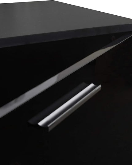 NicBex TV Stand for 70 Inch TV Modern TV Media Console Table with 2 Storage Cabinet and Open Shelves,Entertainment Center with Storage for Living Room,Bedroom,63 Inch,Black - LeafyLoom