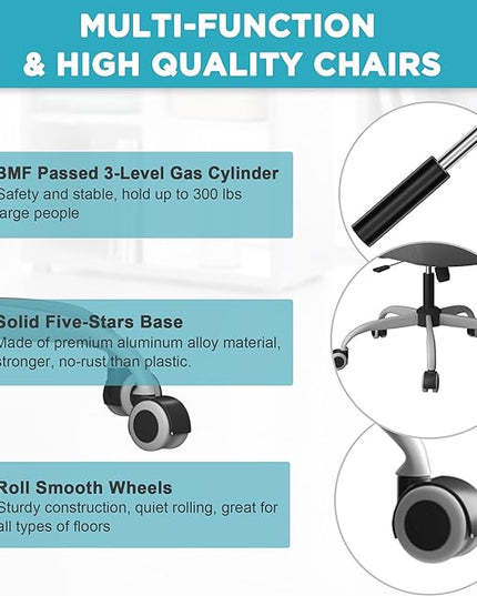Mimoglad Office Chair, High Back Ergonomic Desk Chair with Adjustable Lumbar Support and Headrest, Swivel Task Chair with flip-up Armrests for Guitar Playing, 5 Years Warranty - LeafyLoom