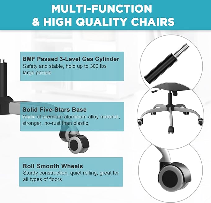 Mimoglad Office Chair, High Back Ergonomic Desk Chair with Adjustable Lumbar Support and Headrest, Swivel Task Chair with flip-up Armrests for Guitar Playing, 5 Years Warranty - LeafyLoom