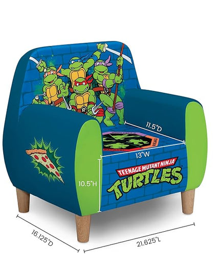 Delta Children Teenage Mutant Ninja Turtles Foam Chair for Kids, Green - LeafyLoom