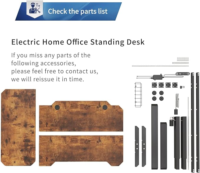 Adjustable Height L-Shaped Electric 59 Inch Sit-Stand Computer Desk with 3 Splice Boards, Lockable Casters-Ideal for Home Office, 59Inch, Rustic Brown - LeafyLoom