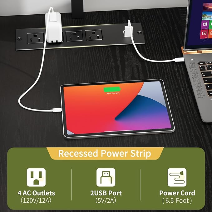 Yoobure L Shaped Desk with Pegboard, Reversible Gaming Desk with LED Lights & Power Outlets, Computer Desk with Drawers & Storage Shelves, Office Desk with Monitor Stand Corner Desk Home Office Desks - LeafyLoom