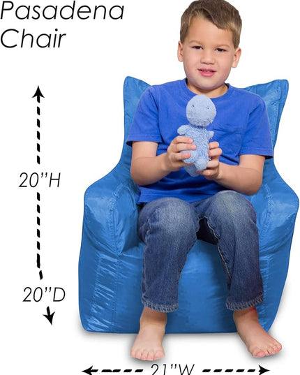 Posh Creations Bean Bag Structured Seat for Toddlers and Kids, Comfy Chair for Children, Pasadena, Royal Blue - LeafyLoom